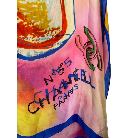 CHANEL No. 5 Silk Graffiti Scarf - Picture 8 of 15